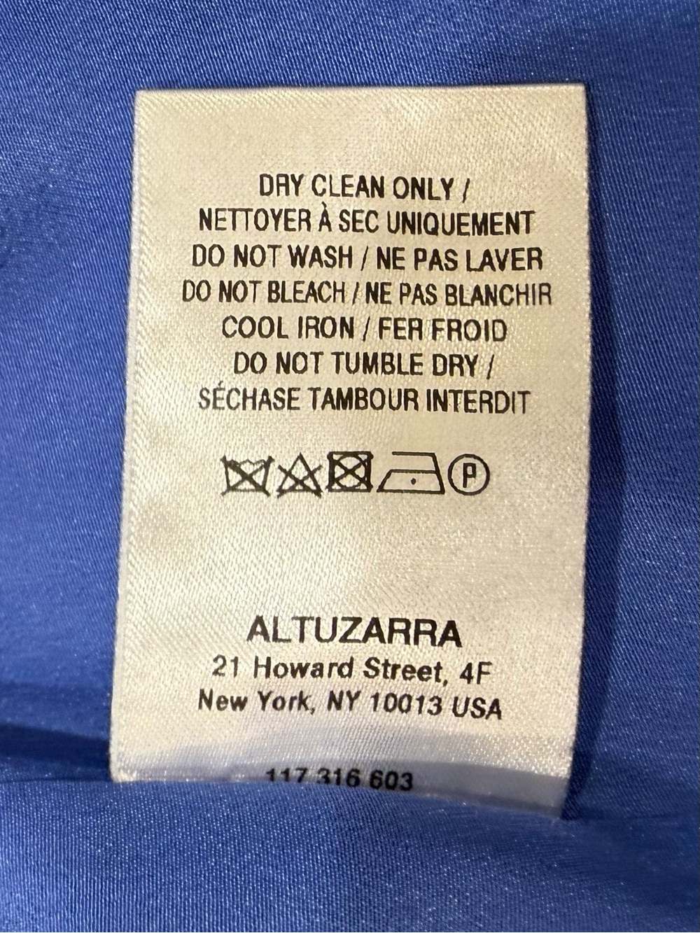 Altuzarra Blue Plaid Sleeveless Sheath Dress. Fitted Cotton - Picture 8 of 8